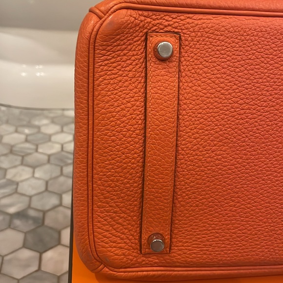 Orange Hermes Togo Birkin 35 - Picture 5 of 8